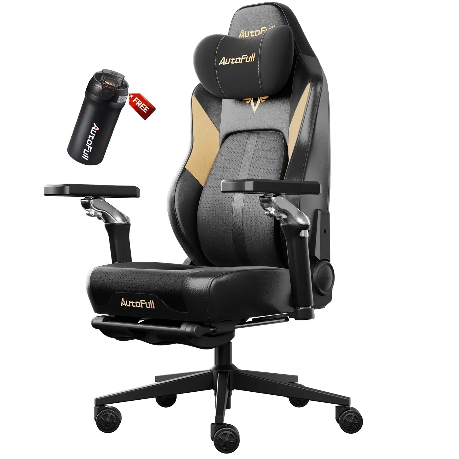 AutoFull M6 Ultra Black Gaming-Stuhl mit Massage