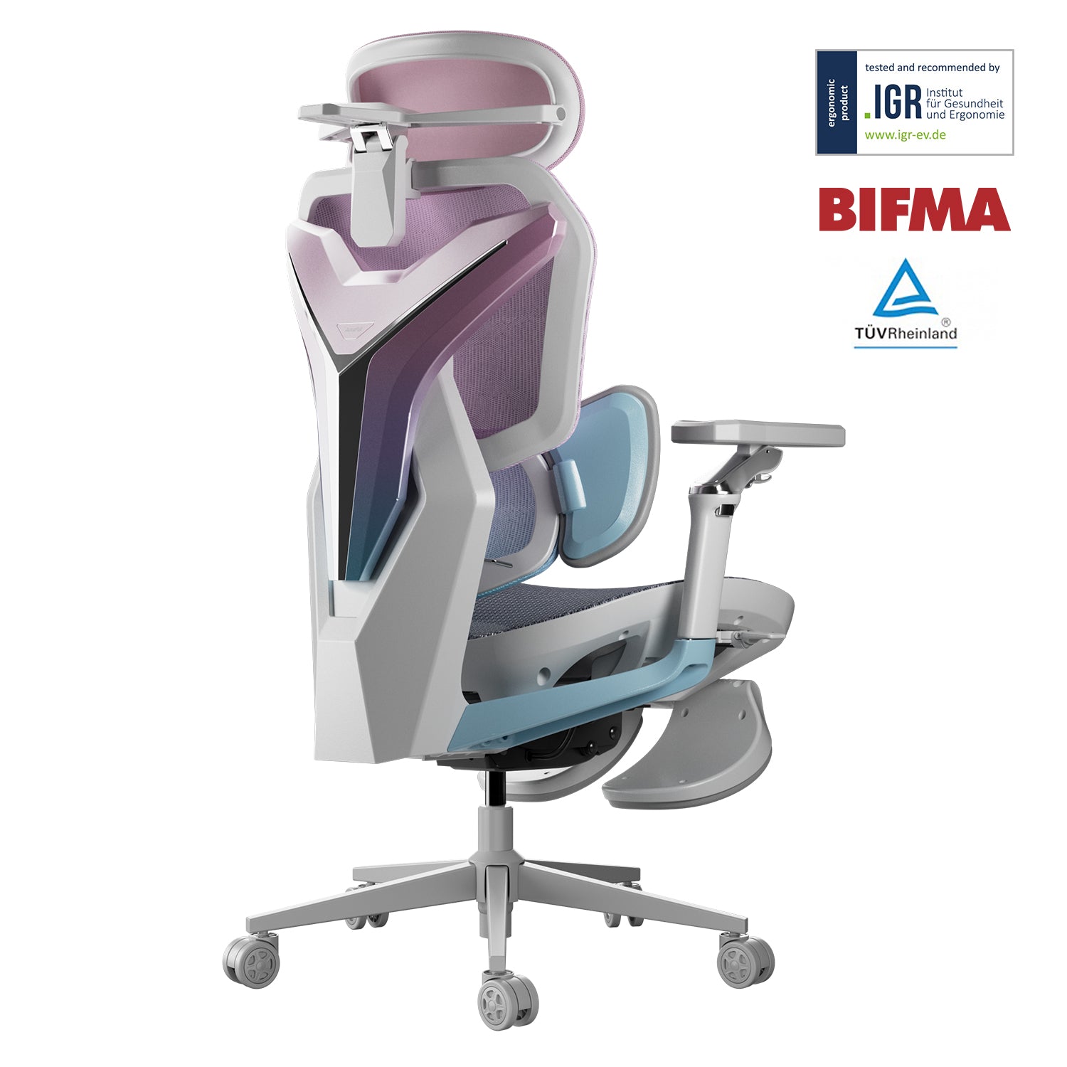 Chaise de jeu ergonomique rose AutoFull G7